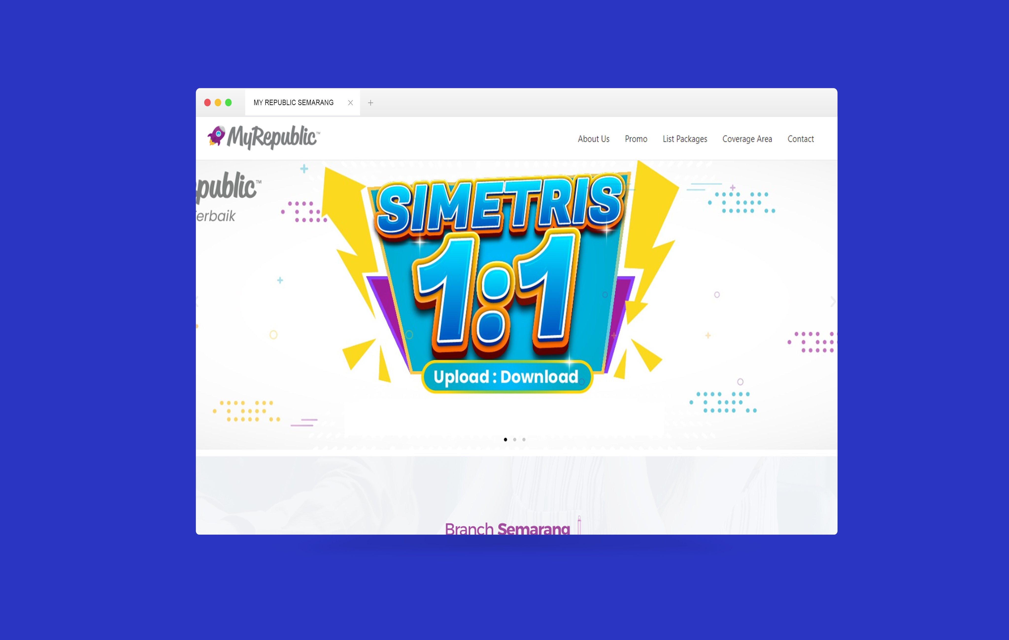 Landing page My Republic Semarang tampil modern